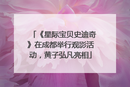 《星际宝贝史迪奇》在成都举行观影活动，黄子弘凡亮相
