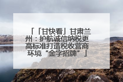 「甘快看」甘肃兰州：护航诚信纳税更高标准打造税收营商环境“金字招牌”