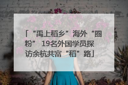 “禹上稻乡”海外“圈粉” 19名外国学员探访余杭共富“稻”路