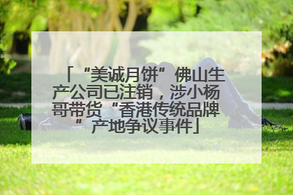 “美诚月饼”佛山生产公司已注销，涉小杨哥带货“香港传统品牌”产地争议事件