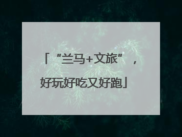 “兰马+文旅”，好玩好吃又好跑
