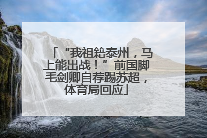 “我祖籍泰州，马上能出战！”前国脚毛剑卿自荐踢苏超，体育局回应