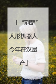 “荆楚”人形机器人今年在汉量产