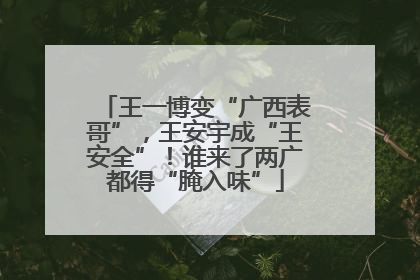 王一博变“广西表哥”，王安宇成“王安全”！谁来了两广都得“腌入味”