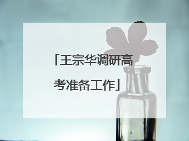 王宗华调研高考准备工作