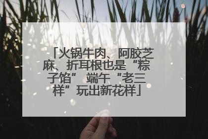 火锅牛肉、阿胶芝麻、折耳根也是“粽子馅” 端午“老三样”玩出新花样