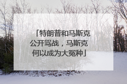 特朗普和马斯克公开骂战，马斯克何以成为大冤种
