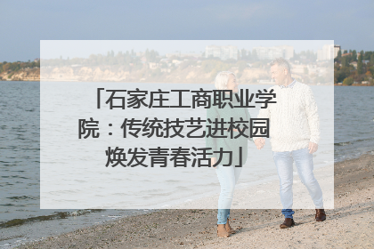 石家庄工商职业学院：传统技艺进校园焕发青春活力