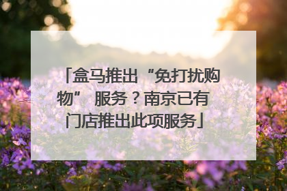 盒马推出“免打扰购物” 服务？南京已有门店推出此项服务