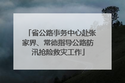 省公路事务中心赴张家界、常德指导公路防汛抢险救灾工作