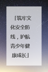 筑牢文化安全防线，护航青少年健康成长