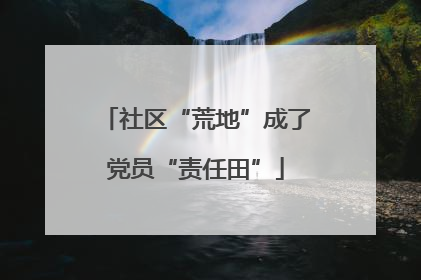 社区“荒地”成了党员“责任田”