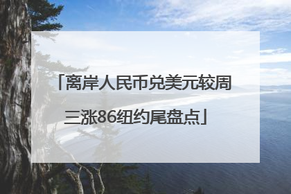 离岸人民币兑美元较周三涨86纽约尾盘点