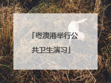 粤澳港举行公共卫生演习