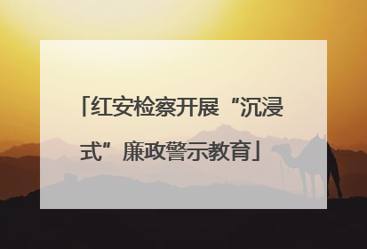 红安检察开展“沉浸式”廉政警示教育