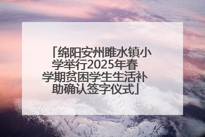 绵阳安州雎水镇小学举行2025年春学期贫困学生生活补助确认签字仪式