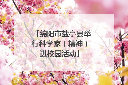 绵阳市盐亭县举行科学家（精神）进校园活动