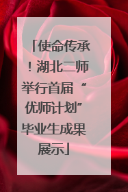 使命传承！湖北二师举行首届“优师计划”毕业生成果展示