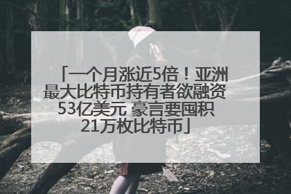 一个月涨近5倍！亚洲最大比特币持有者欲融资53亿美元 豪言要囤积21万枚比特币
