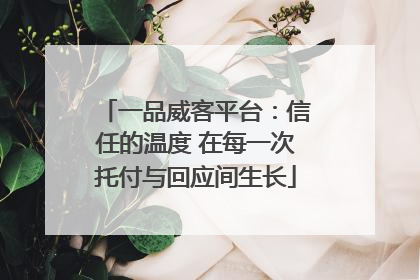 一品威客平台：信任的温度 在每一次托付与回应间生长