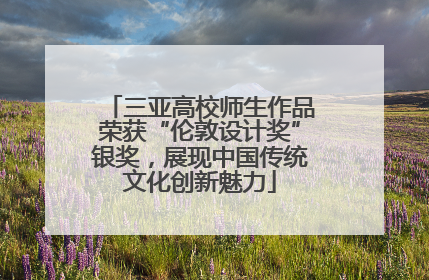三亚高校师生作品荣获“伦敦设计奖”银奖，展现中国传统文化创新魅力