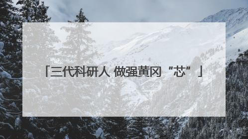 三代科研人 做强黄冈“芯”