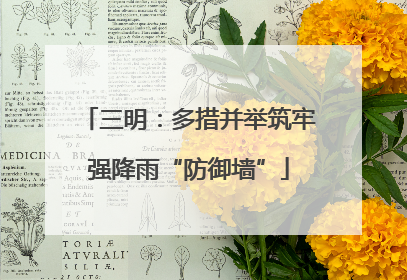 三明：多措并举筑牢强降雨“防御墙”
