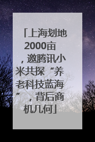 上海划地2000亩，邀腾讯小米共探“养老科技蓝海”，背后商机几何