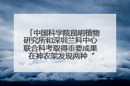 中国科学院昆明植物研究所和深圳兰科中心联合科考取得重要成果 在神农架发现两种“国保”级兰花