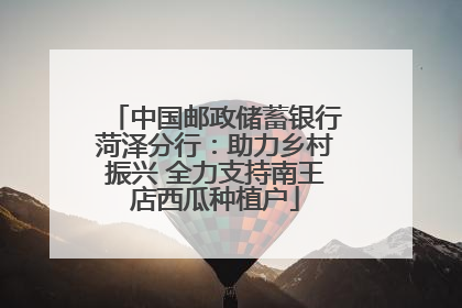 中国邮政储蓄银行菏泽分行：助力乡村振兴 全力支持南王店西瓜种植户
