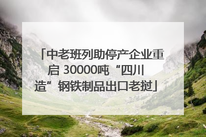 中老班列助停产企业重启 30000吨“四川造”钢铁制品出口老挝
