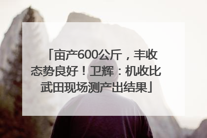 亩产600公斤，丰收态势良好！卫辉：机收比武田现场测产出结果