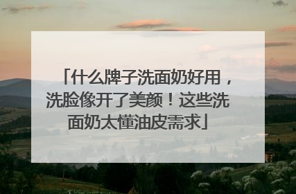 什么牌子洗面奶好用，洗脸像开了美颜！这些洗面奶太懂油皮需求