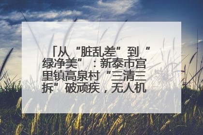 从“脏乱差”到“绿净美”：新泰市宫里镇高泉村“三清三拆”破顽疾，无人机“天眼”护新颜