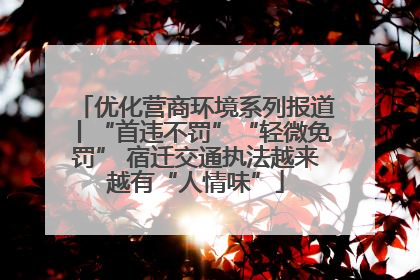优化营商环境系列报道丨“首违不罚”“轻微免罚” 宿迁交通执法越来越有“人情味”
