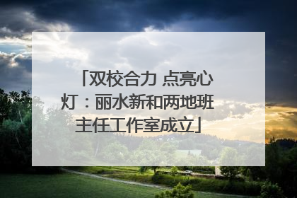 双校合力 点亮心灯：丽水新和两地班主任工作室成立