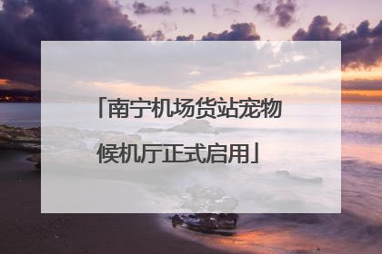 南宁机场货站宠物候机厅正式启用