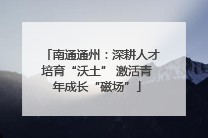 南通通州：深耕人才培育“沃土” 激活青年成长“磁场”