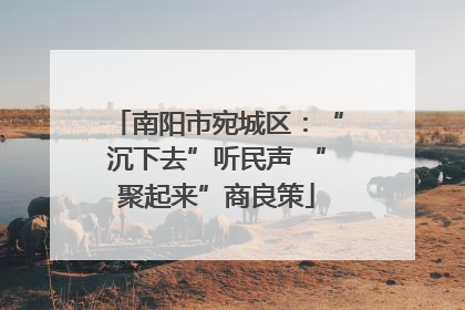 南阳市宛城区：“沉下去”听民声 “聚起来”商良策