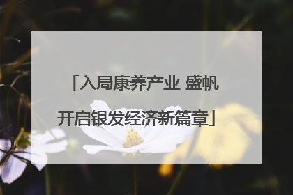 入局康养产业 盛帆开启银发经济新篇章