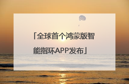 全球首个鸿蒙版智能指环APP发布