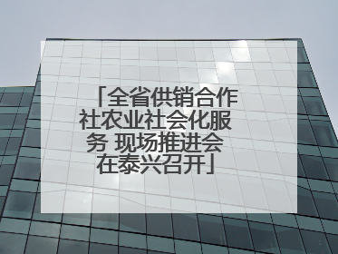 全省供销合作社农业社会化服务 现场推进会在泰兴召开