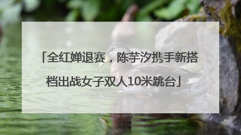 全红婵退赛，陈芋汐携手新搭档出战女子双人10米跳台
