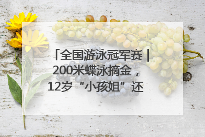 全国游泳冠军赛｜200米蝶泳摘金，12岁“小孩姐”还能制造多少惊喜？
