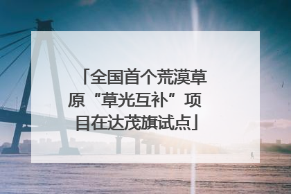 全国首个荒漠草原“草光互补”项目在达茂旗试点