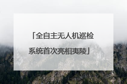 全自主无人机巡检系统首次亮相夷陵