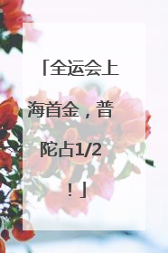 全运会上海首金，普陀占1/2！