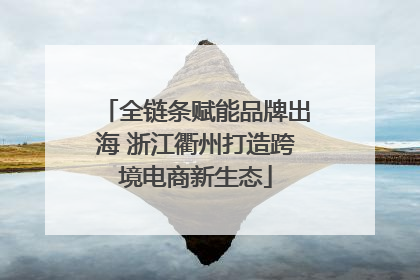 全链条赋能品牌出海 浙江衢州打造跨境电商新生态