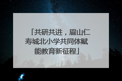 共研共进，眉山仁寿城北小学共同体赋能教育新征程