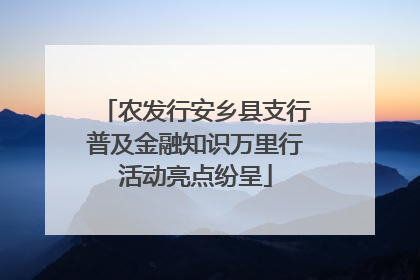 农发行安乡县支行普及金融知识万里行活动亮点纷呈